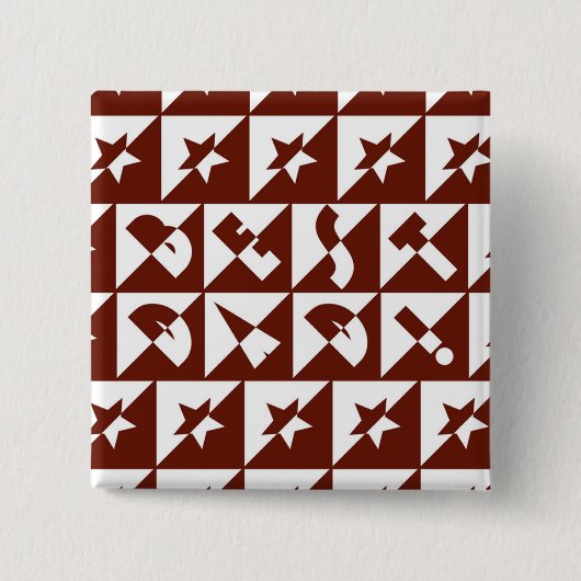 最高のパパワイルド文字イン赤 缶バッジ (正面)