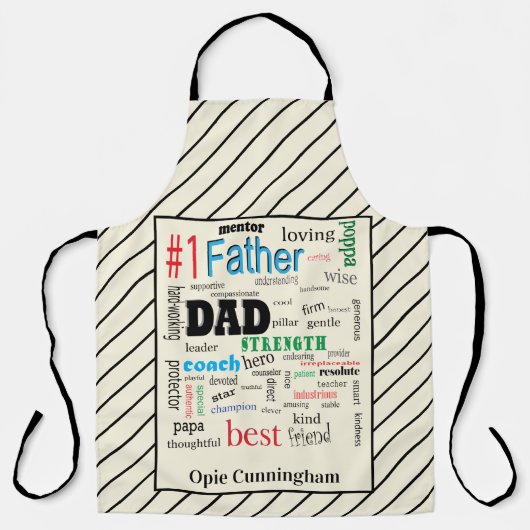 最高のパパワードクラウド素晴らしい叙事詩 エプロン (正面)