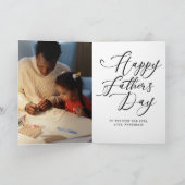 最高のパパータイポグラフィ写真父の日 カード (内部)
