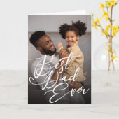 最高のパパータイポグラフィ写真父の日 カード (黄色い花)