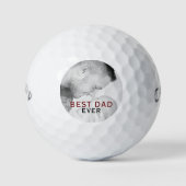 最高のパパータイポグラフィ写真父の日 ゴルフボール (正面)