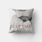 最高のパパータイポグラフィ父の日写真 クッション (正面)