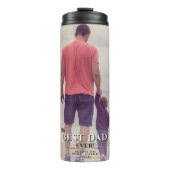 最高のパパータイポグラフィ父の日写真 タンブラー (正面)