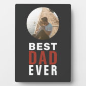 最高のパパータイポグラフィ父の日写真 フォトプラーク (正面)