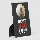 最高のパパータイポグラフィ父の日写真 フォトプラーク (側面)