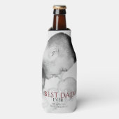 最高のパパータイポグラフィ父の日写真 ボトルクーラー (ボトル正面)