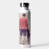 最高のパパータイポグラフィ父完全写真 ウォーターボトル (左面)