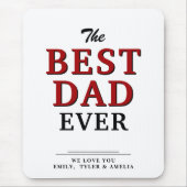 最高のパパーバータイポグラフィ父の日マウスパッド マウスパッド (正面)