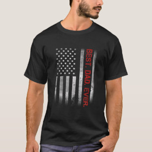 最高のパパーヴィンテージアメリカパパ国旗 Tシャツ