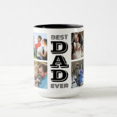最高のパパー写真タイポグラフィ父の日 マグカップ (中央)