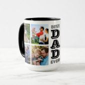 最高のパパー写真タイポグラフィ父の日 マグカップ (正面左)