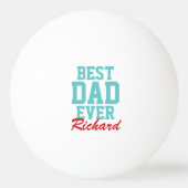 最高のパパー常にクリスマス写真ピンポンボール 卓球ボール (正面)