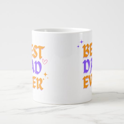 最高のパパー常に – 父の日マグカップデザイン ジャンボコーヒーマグカップ (正面)