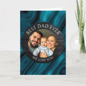 最高のパパー愛写真テンプレートパーソナライズされた カード (正面)