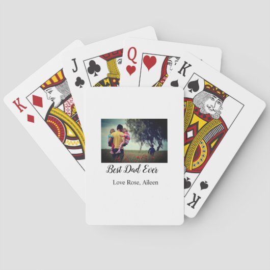 最高のパパー父の日の娘パパパパp トランプ (裏面)