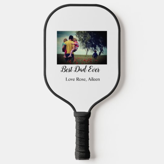 最高のパパー父の日の娘パパパパp ピックルボールラケット (正面)