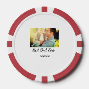 最高のパパー父の日の娘パパパパp ポーカーチップ