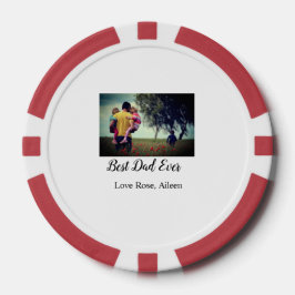最高のパパー父の日の娘パパパパp ポーカーチップ