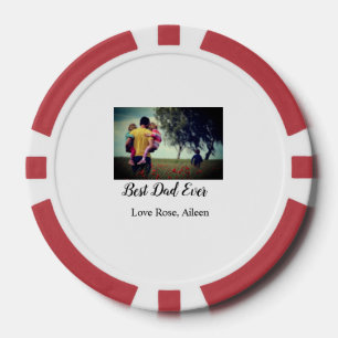 最高のパパー父の日の娘パパパパp ポーカーチップ
