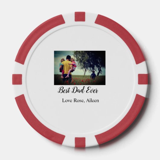 最高のパパー父の日の娘パパパパp ポーカーチップ (正面)