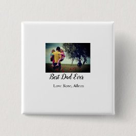 最高のパパー父の日の娘パパパパp 缶バッジ