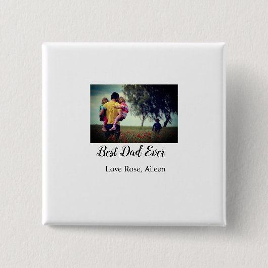 最高のパパー父の日の娘パパパパp 缶バッジ (正面)