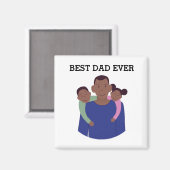 最高のパパー父の日マグネット マグネット (正面/裏面)