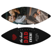 最高のパパー赤いハート父の日2写真 アメリカンフットボール (パネル)