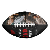 最高のパパー赤いハート父の日2写真 アメリカンフットボール (正面)