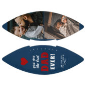 最高のパパー赤いハート父の日2写真 アメリカンフットボール (パネル)