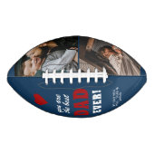 最高のパパー赤いハート父の日2写真 アメリカンフットボール (正面)