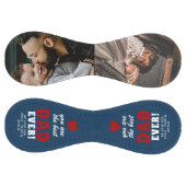 最高のパパー赤いハート父の日2写真 ソフトボール (パネル)