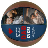 最高のパパー赤いハート父の日2写真 バスケットボール (正面)