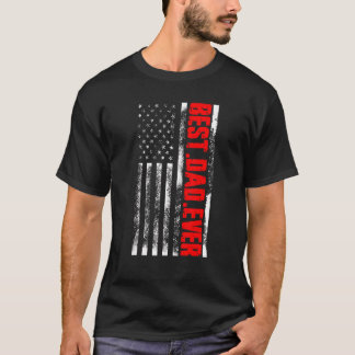 最高のパパー・エバーアメリカ国旗の父の日 Tシャツ