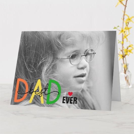 最高のパパー・エバー父の日の折り畳みグリーティングカード カード (黄色い花)