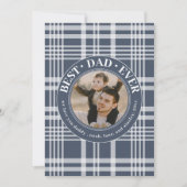 最高のパパー・エバー父の日バッファロー・プレイド写真 シーズンカード (正面)