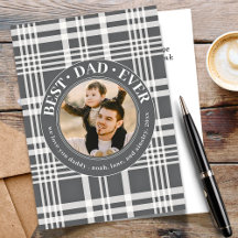 最高のパパー・エバー父の日バッファロー・プレイド写真