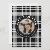 最高のパパー・エバー父の日バッファロー・プレイド写真 シーズンカード (正面)