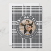 最高のパパー・エバー父の日バッファロー・プレイド写真 シーズンカード (正面)