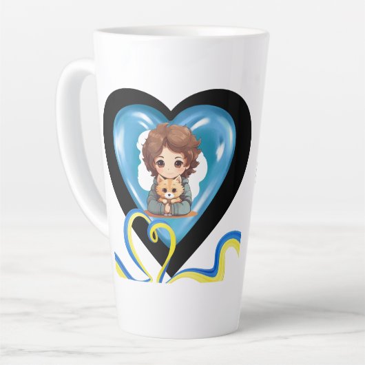 最高のパパー・エバー・カナダのトップ・ファーザー カフェラテマグ (左アングル)