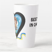 最高のパパー・エバー・カナダのトップ・ファーザー カフェラテマグ (正面)