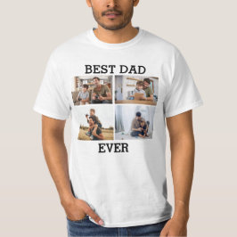 最高のパパーEver Father Daddyフォトコラージュ写真 Tシャツ