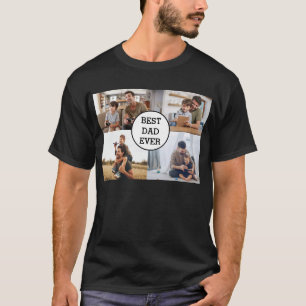 最高のパパーEver Father Daddyフォトコラージュ写真 Tシャツ