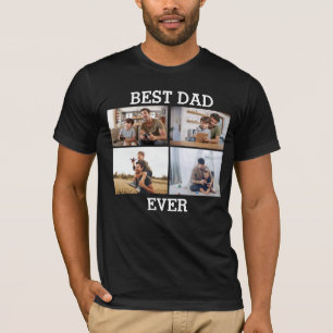 最高のパパーEver Father Daddyフォトコラージュ写真 Tシャツ