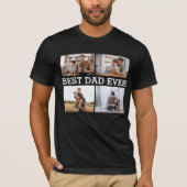 最高のパパーEver Father Daddyフォトコラージュ写真 Tシャツ (正面)