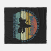 最高のパパ乗りオートバイ フリースブランケット (正面(横))