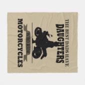 最高のパパ乗りオートバイ フリースブランケット (正面(横))