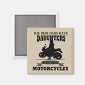 最高のパパ乗りオートバイ マグネット (正面/裏面)