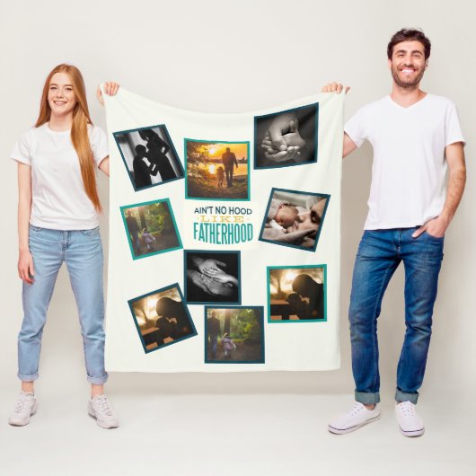 最高のパパ写真おもしろい引用文 フリースブランケット (インサイチュ)