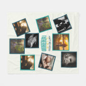 最高のパパ写真おもしろい引用文 フリースブランケット (正面(横))